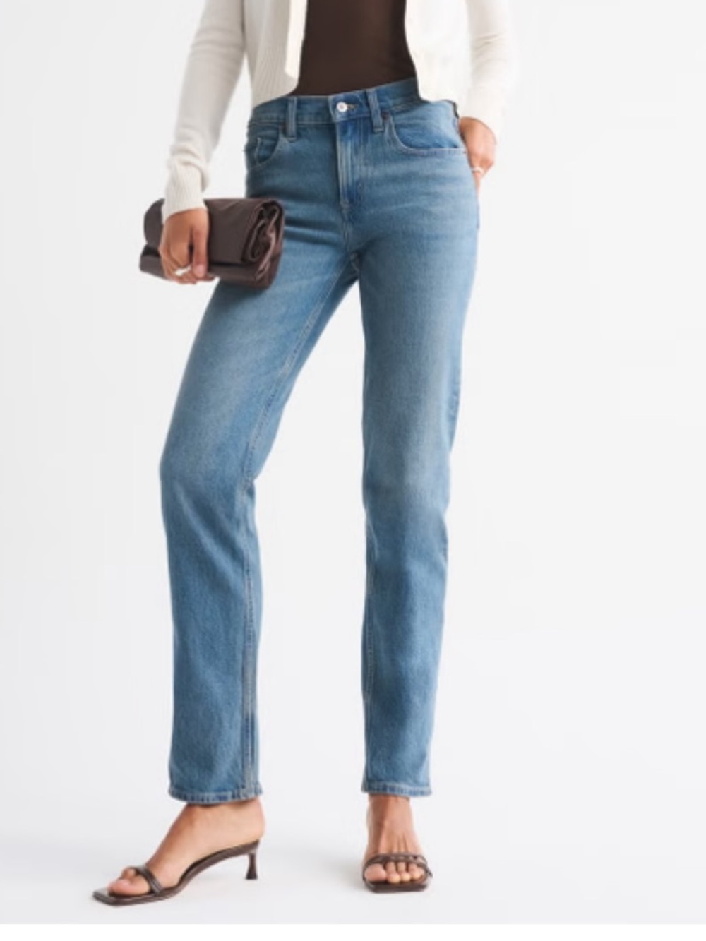 Abercrombie & Fitch The Straight Mid Rise Jeans
